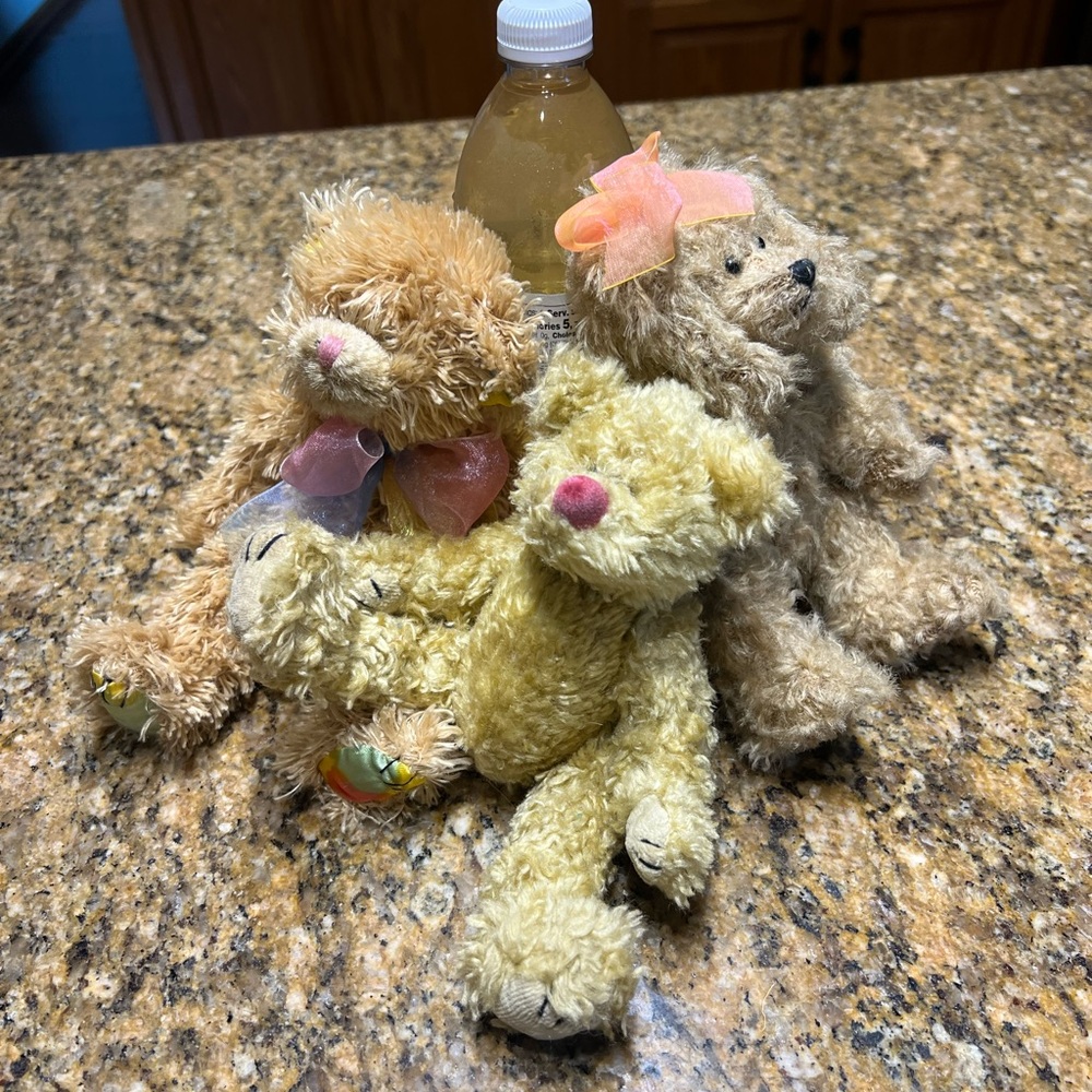 Ty vintage Adorable Plush Teddy Bear Trio